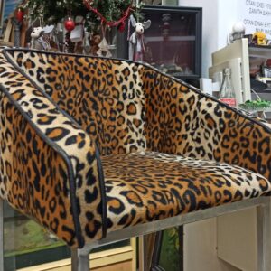 Alternative view of Leopard ψηλό σκαμπό με σιδερένια πόδια