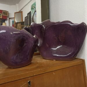 Κομψά Μωβ Γυάλινα Βάζα