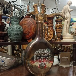 Alternative view of Γυάλινο μπουκάλι με λευκά σχέδια Μ18χΠ5χΥ50εκ