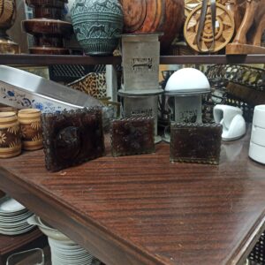 Alternative view of Γυάλινα διακοσμητικά 3τμχ  Υ14χ10χΜ10εκ