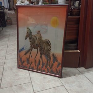 Πίνακας με δύο ζέβρες Υ85χΜ62εκ