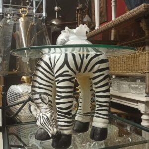 Alternative view of Τραπεζάκι γυάλινο με βάση ζέβρας