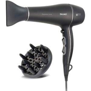 σεσουάρ μαλλιών AC BRN-0155, 2200W, με φυσούνα, μαύρο