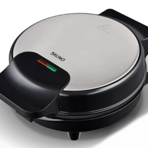 Βαφλιέρα 1000W, στρόγγυλη 19εκ., βαθιά, inox-μαύρη