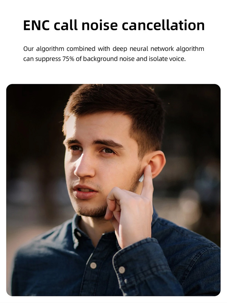 ασύρματα ακουστικά με θήκη φόρτισης 25/350mAh, μπλε - Image 4