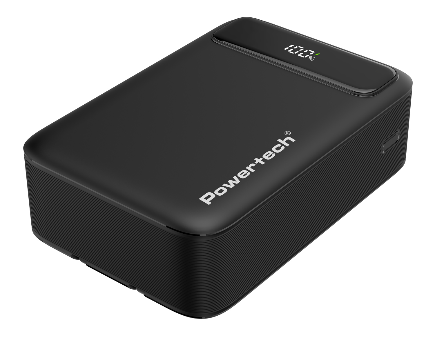 power bank powertech με καλώδια & οθόνη, 20000mah, 22.5W, μαύρο - Image 3