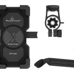 POWERTECH ασύρματος φορτιστής & βάση smartphone μοτοσυκλέτας